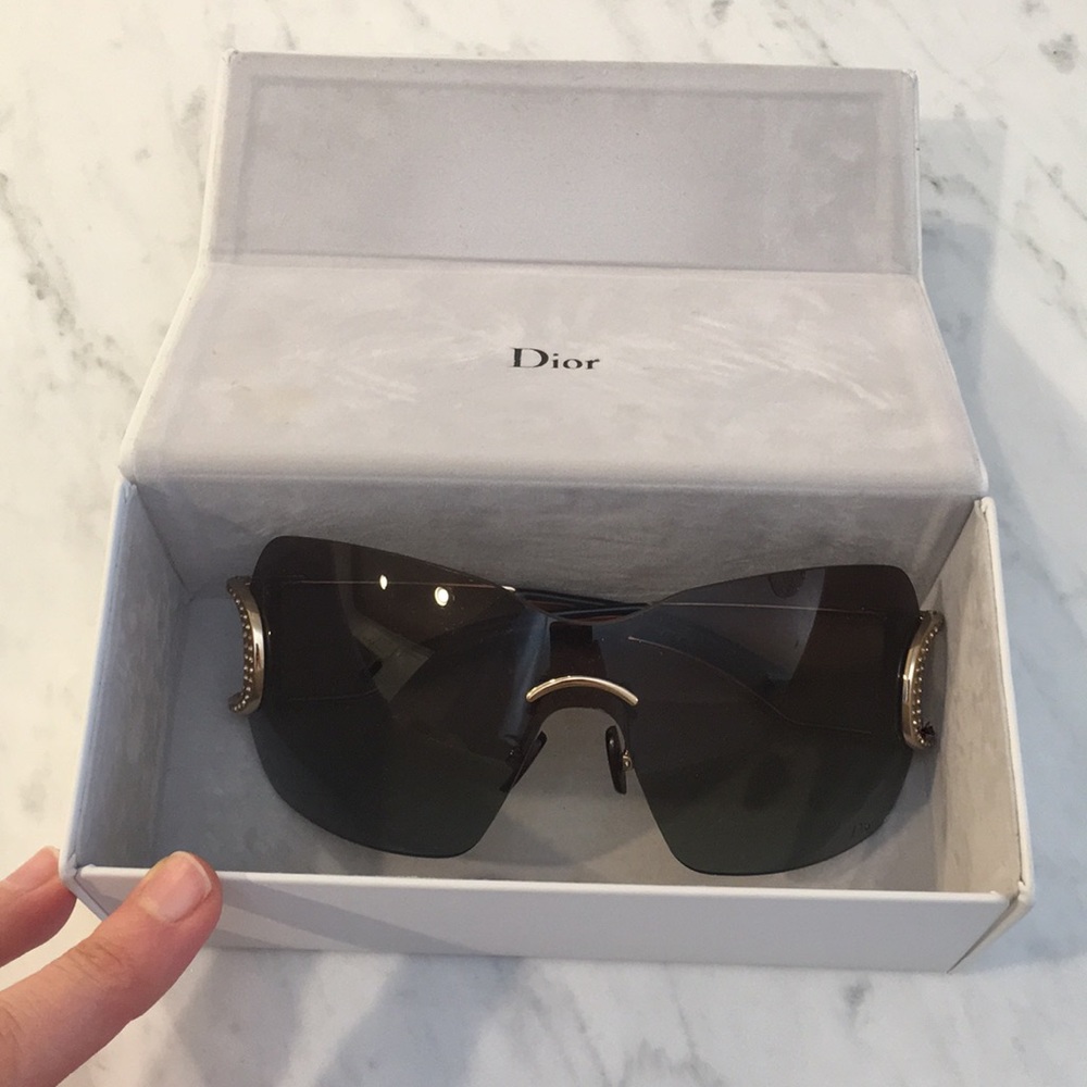 Dior sunglasses brown and gold